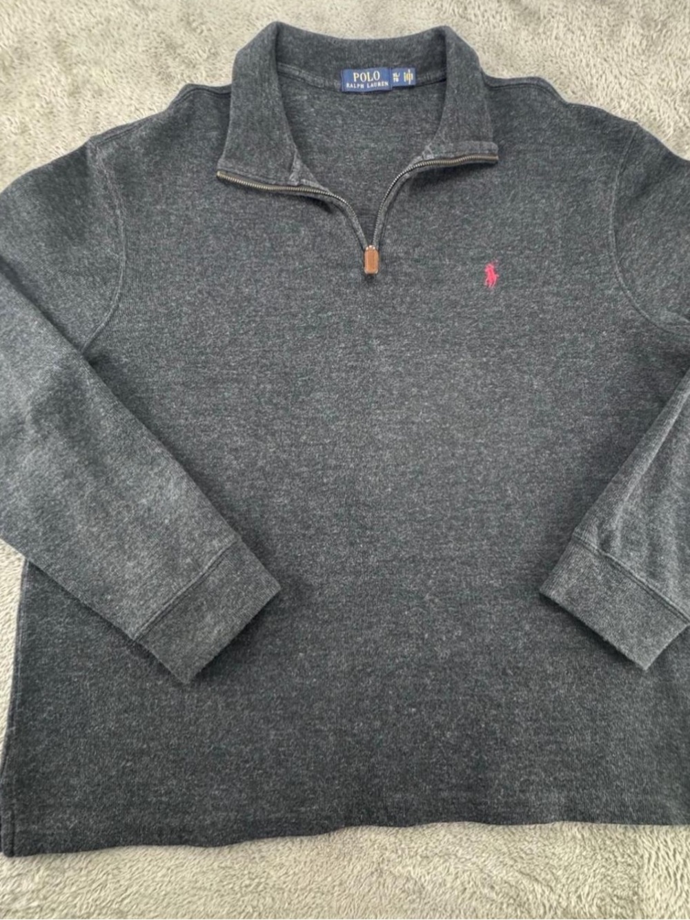Ralph Lauren Charcoal Gray Knit Sweater